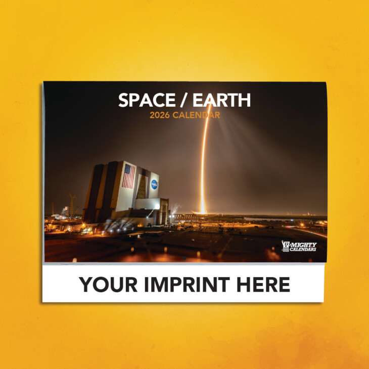 2026 Space/Earth Calendar Cover with Black Imprint