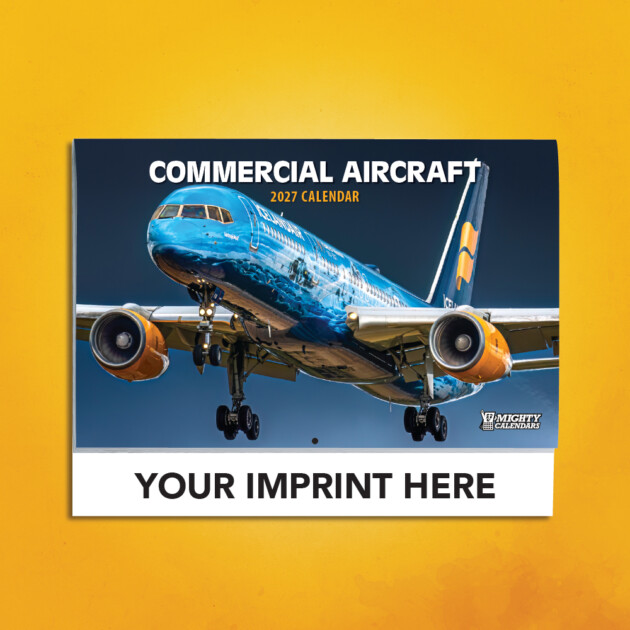 2027 Commercial Aircraft Calendar Cover with Black Imprint