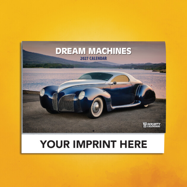 2027 Dream Machines Calendar Cover with Black Imprint