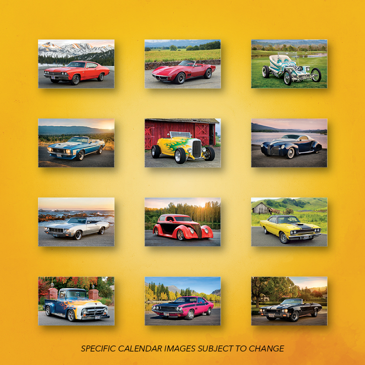 Collage of each monthly calendar image for Dream Machines 2027