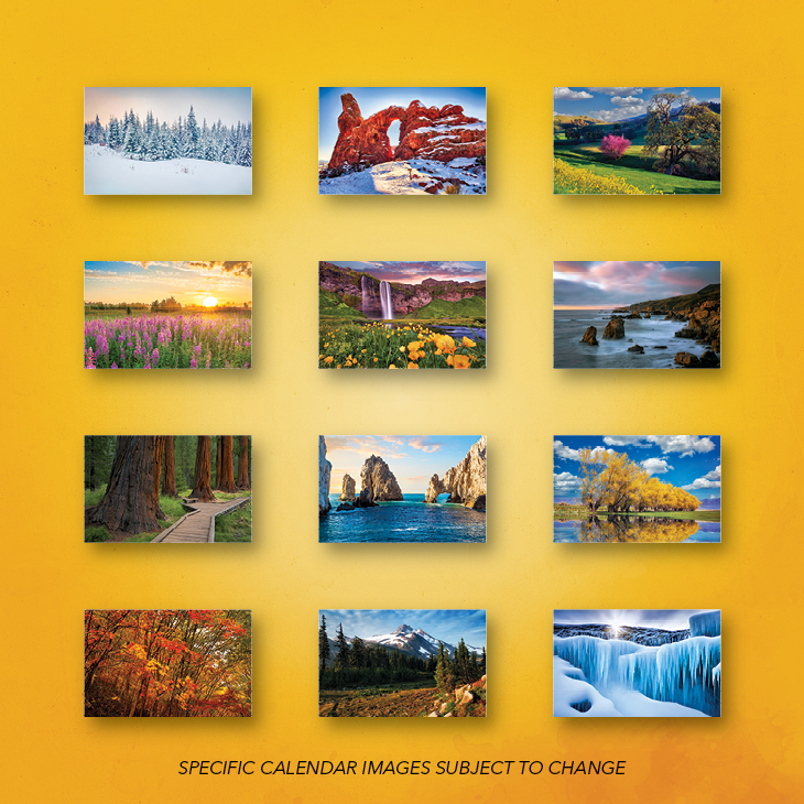 Collage of each monthly calendar image for Four Seasons 2027