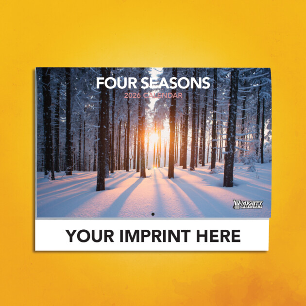 2026 Four Seasons Calendar Cover with Black Imprint