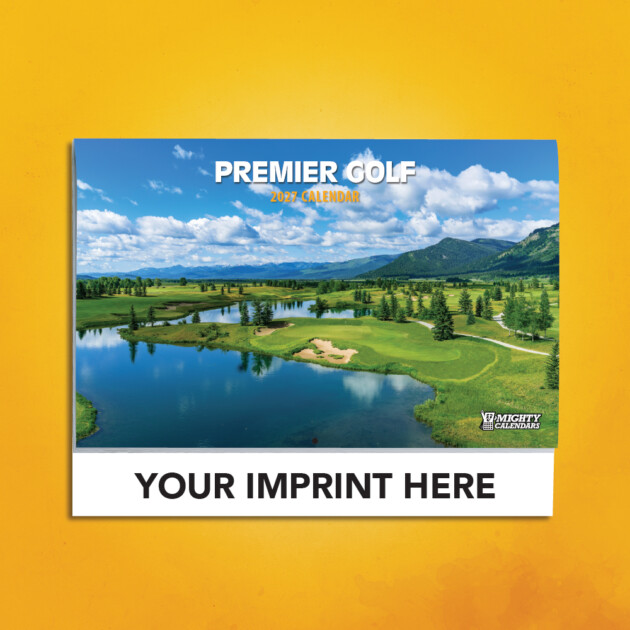 2027 Premier Golf Calendar Cover with Black Imprint