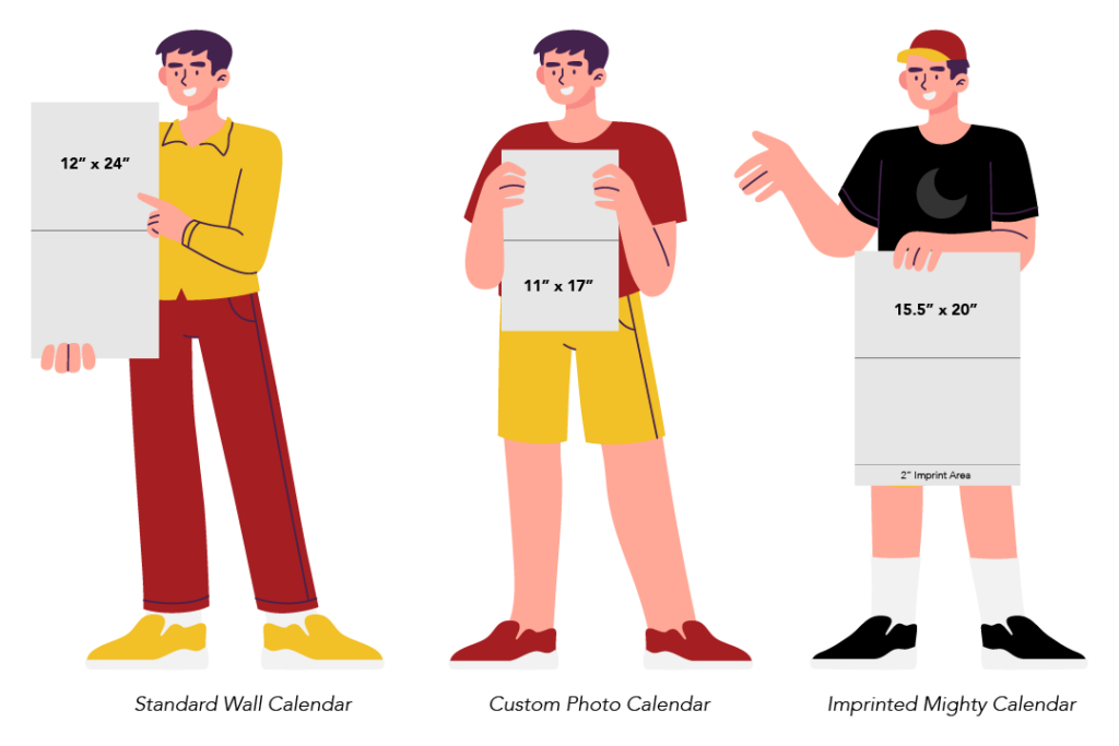 Mighty Calendars - Calendar Size Comparison