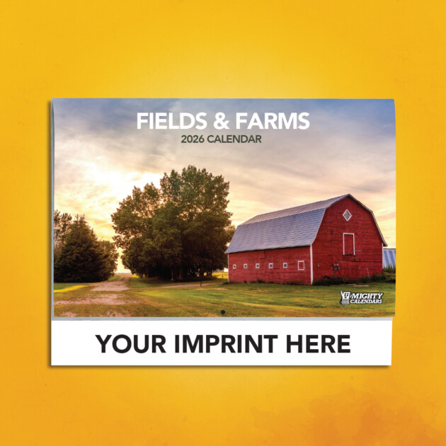 2026 Fields & Farms Calendar Cover with Black Imprint