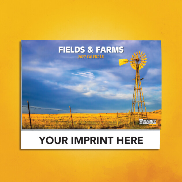2027 Fields & Farms Calendar Cover with Black Imprint