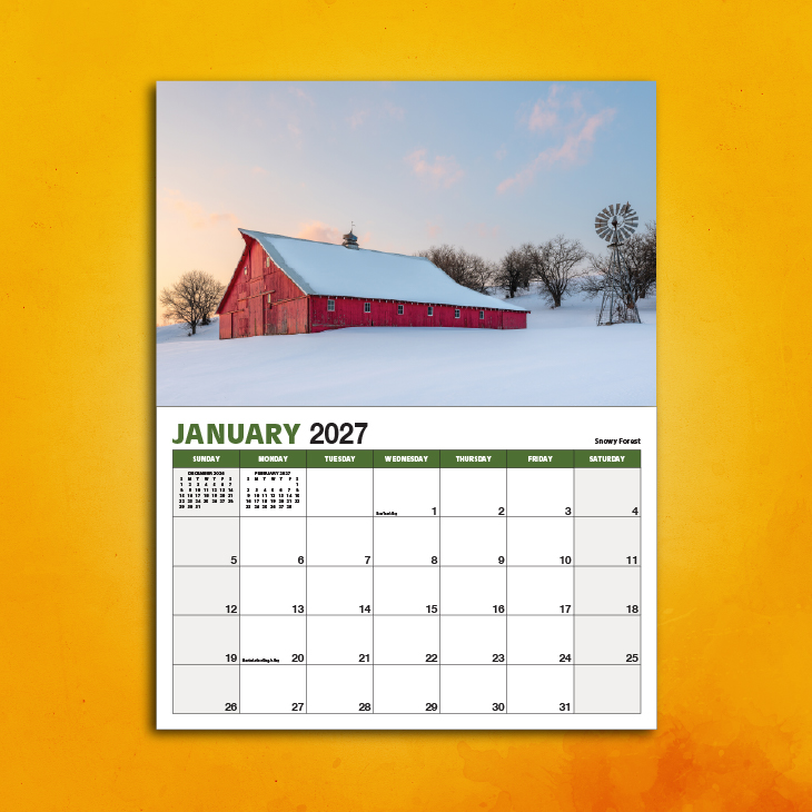 2027 Fields & Farms January Spread